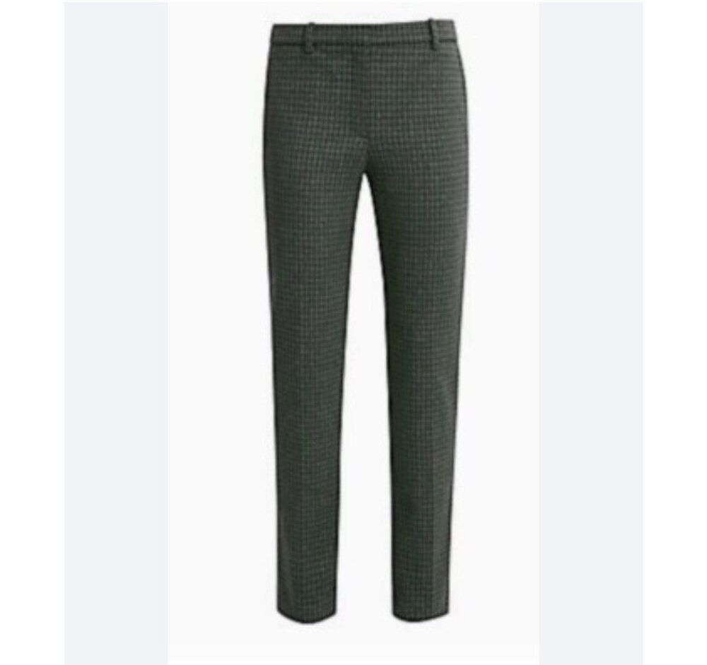 THEORY Pants Tailored Trouser Hound Knit Twill Black Grey Sz 2 NWT Work Stretch